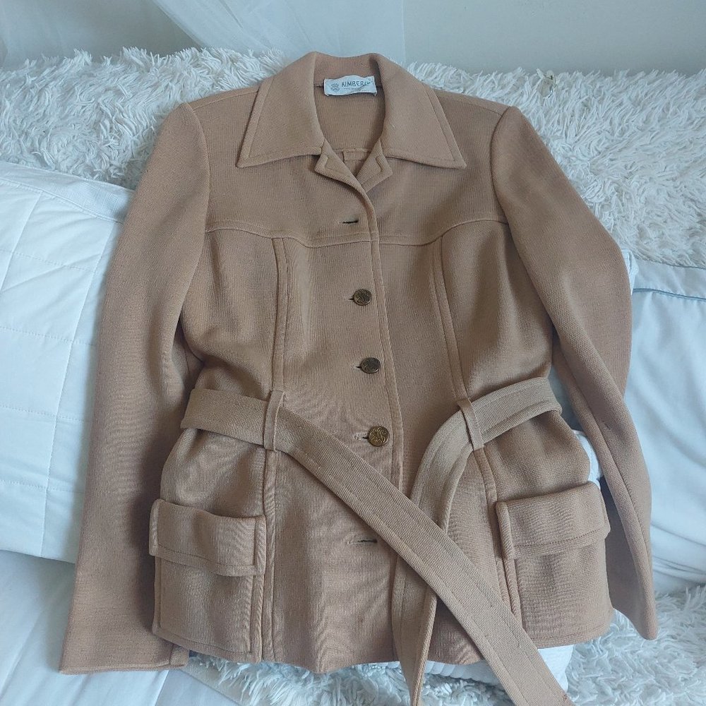 🕯️ Vintage Kimberly 100% Virgin Wool Belted Safari Jacket